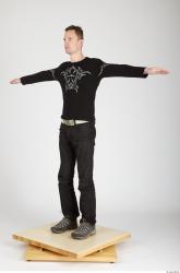 Whole Body Man T poses Casual Slim Studio photo references